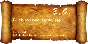 Buchholzer Orsolya névjegykártya